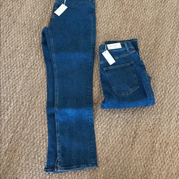Warp + Weft Medium Blue High Rise Jeans 8/29 new 2 pair - Picture 2 of 6